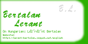 bertalan lerant business card